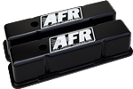 AFR CNC Engraved SBF Standard Valve Covers, Black Powder Coat